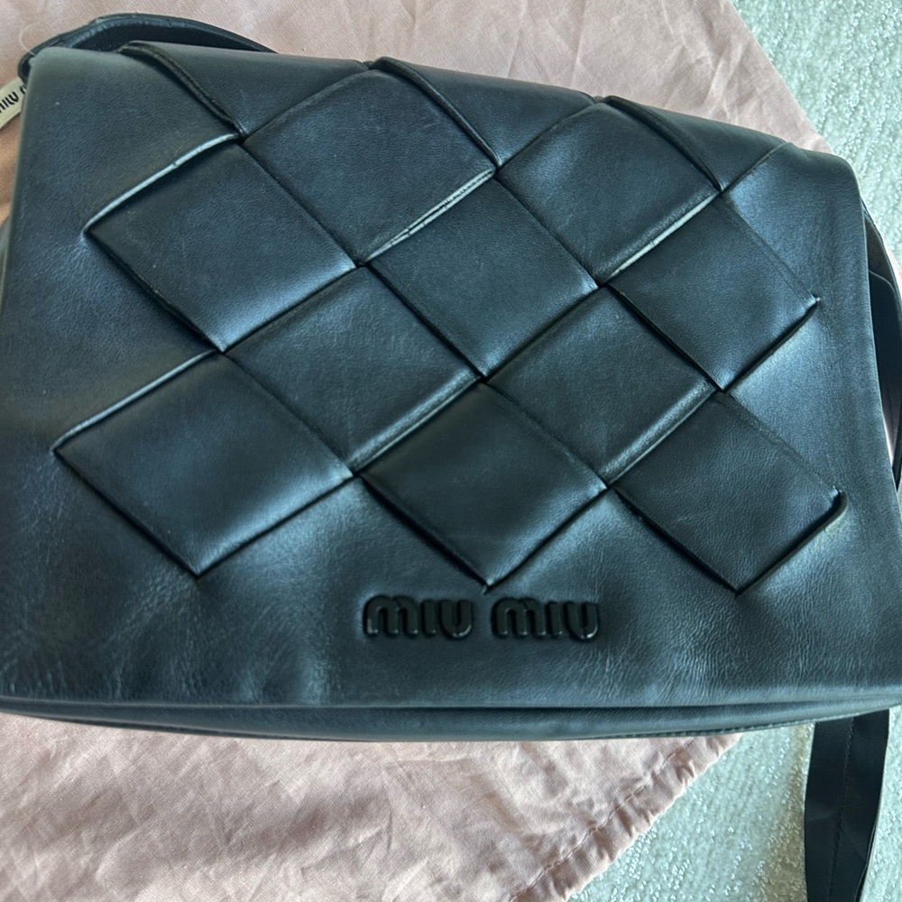 Miu Miu Black Leather Crossbody Bag